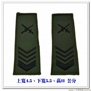 數位迷彩夾克肩章(魔鬼氈) #陸軍上士(可自選兵科)